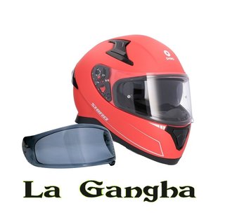 Casco Shiro Integral Katana Solid Rojo Mate. XS