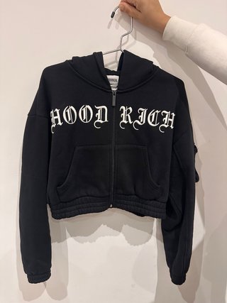 Sudadera HOODRICH negra con cremallera