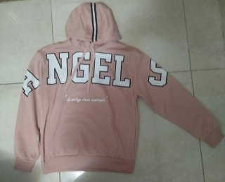 Sudadera rosa ANGEL, capucha  Nueva con etiqueta