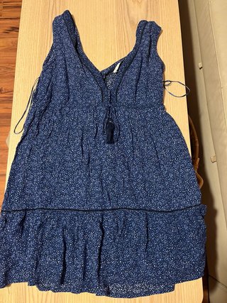 Vestido azul estampado