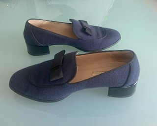 Mocassins azuis Hannibal Laguna com laço