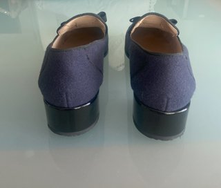 Mocassins azuis Hannibal Laguna com laço