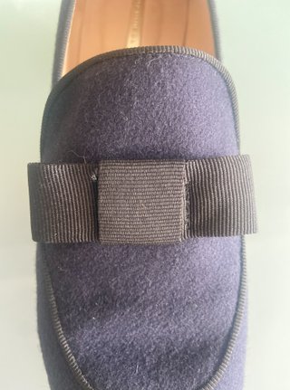 Mocassins azuis Hannibal Laguna com laço