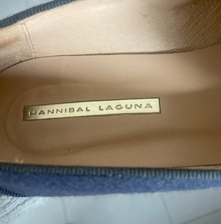 Mocassins azuis Hannibal Laguna com laço