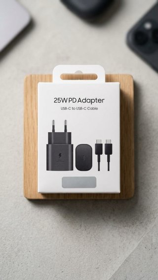 Adaptador 25W PD con cable USB-C a USB-C