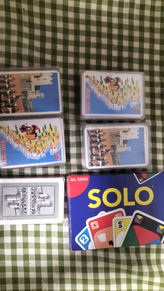 Set di 5 mazzi di carte da gioco vintage
