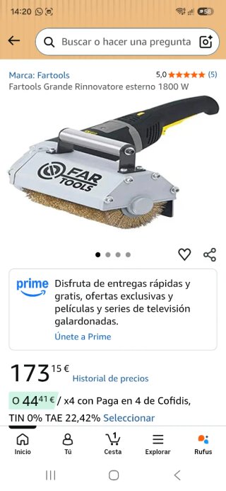 Pulidora Fartools Grande Rinnovatore 1800W