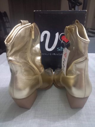 Botines Cowboy Flyfor Dorados