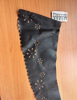 Cinturón de cuero auténtico negro Dominator