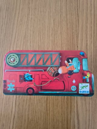 Puzzle Camión Bomberos Djeco 16 Piezas