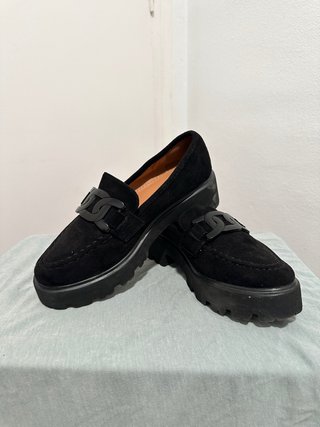 Mocasines Plataforma Negros Talla 36