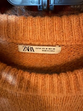 Casaco Zara Laranja Tamanho M