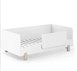 Maxi cuna blanca con barrera