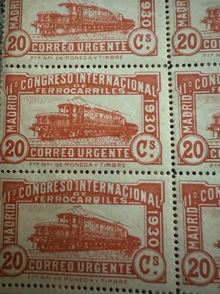 20 sello 11º Congreso Internacional Ferrocarriles