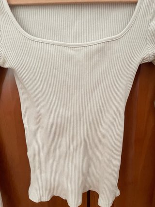 Camisola de manga comprida bege