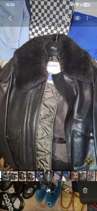 Burberry Daniel Lee Runway Shearling Collar Aviato