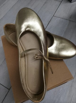 Manoletinas Doradas Talla 36