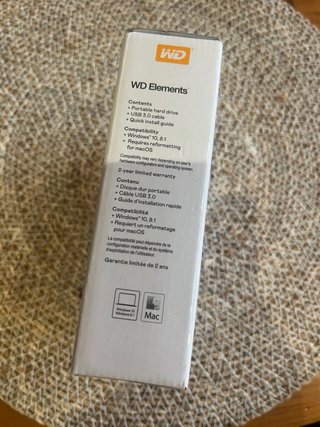 Disco Duro Externo WD Elements 2TB Nuevo sin abrir