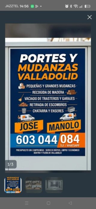 Empresa dedicada a todo tipo d mudanzas y vaciados