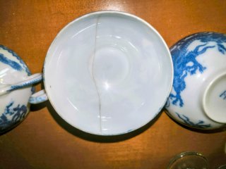 Tazas antiguas de porcelana .
