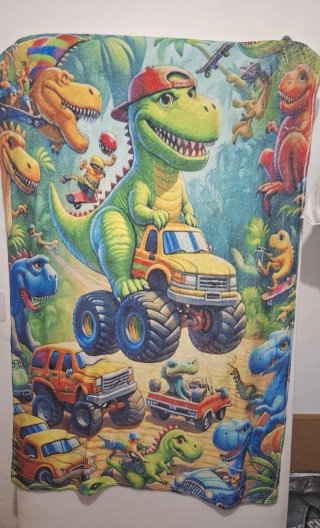 Manta Infantil con Estampado de Dinosaurios