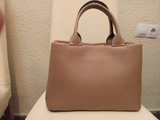 Bolso de mano señora beige