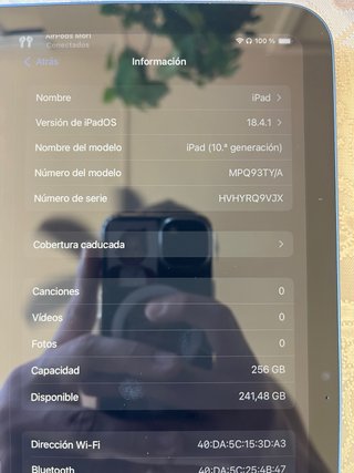 iPad 10ª Gen 256GB + Caricabatterie Originale + Protezione