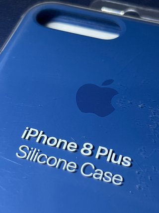Custodia iPhone 8 Plus in silicone blu