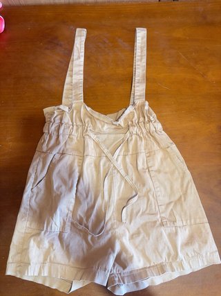 Mono corto tirantes mujer beige
