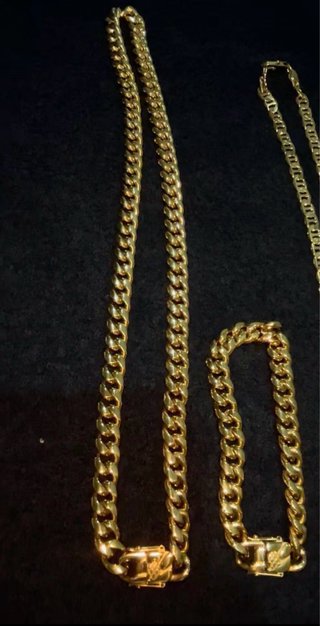 Conjunto Collar y Pulsera acero Hombre