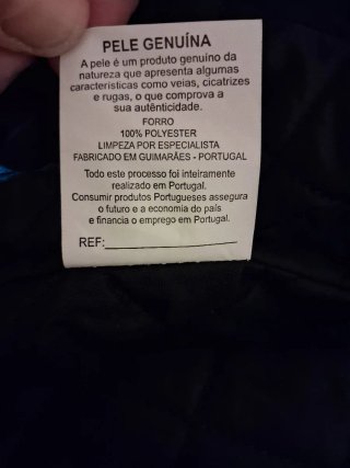 Casaco Pele Genuína L made in Portugal autêntico