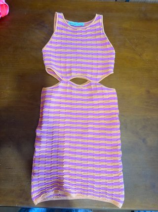Vestido Bershka Verano Cut-Out Rayas