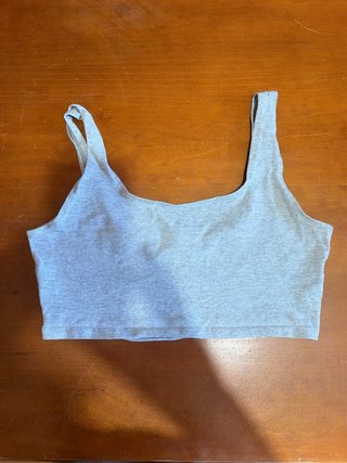 Top crop gris mujer