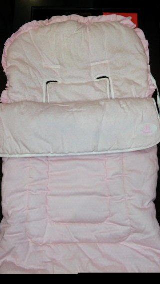 Saquito universal para silla de paseo rosa