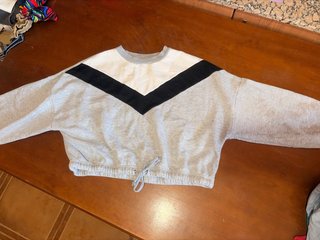 Sudadera mujer gris y blanca