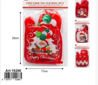 Presine da cucina 2pz Natale