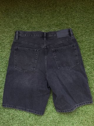 Bermuda Vaquera Zara Negra/Gris Talla 38