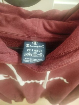 Sudadera con capucha Champion burdeos