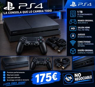PS4 (PlayStation 4) 1TB Nero