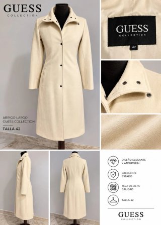 Abrigo Largo Guess Collection Beige Talla 42