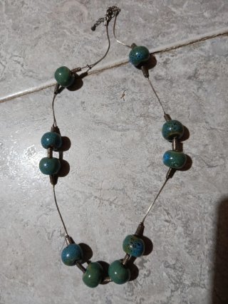 Collar de perlas  verdes