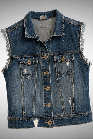 Chaleco denim desgastado T 36