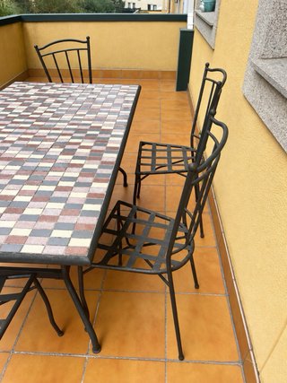 Mesa de jardín mosaico con 6 sillas