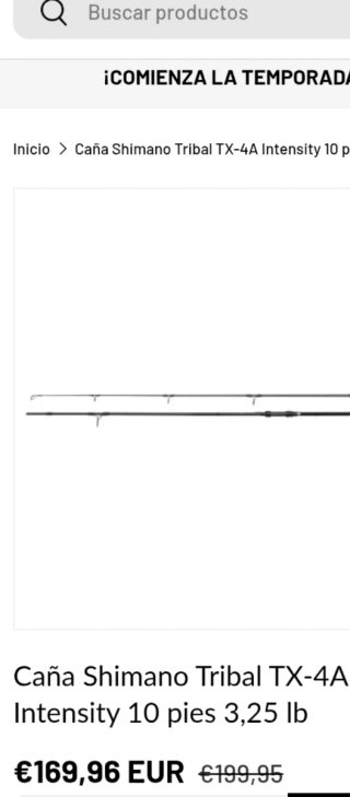 2 Cañas de Pescar Shimano xt4 10 pies