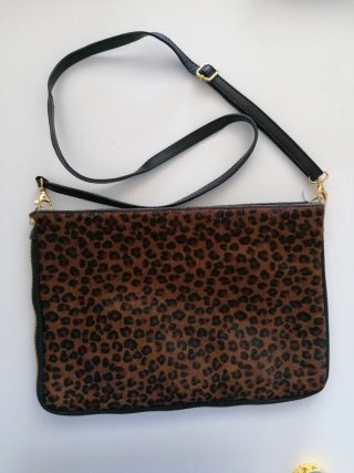 Bolso Leopardo Negro y Marrón