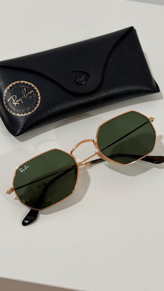Gafas de sol Ray-Ban Octagonales Doradas Verdes