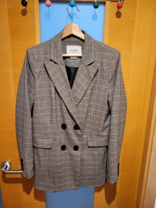 Blazer Pull&Bear cuadros marrón