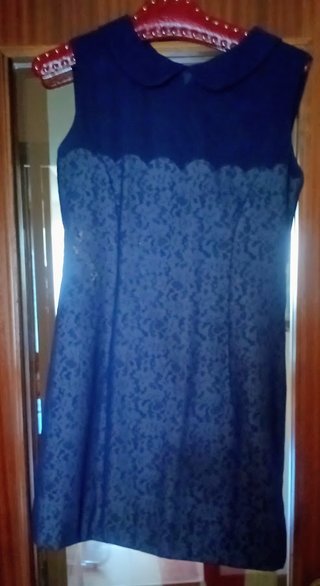 Vestido azul encaje talla 42