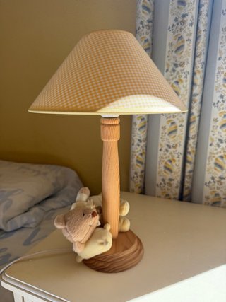 Lamparita Infantil de Madera con Oso