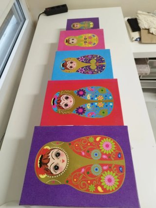 Juego Cajas Matrioska Papel